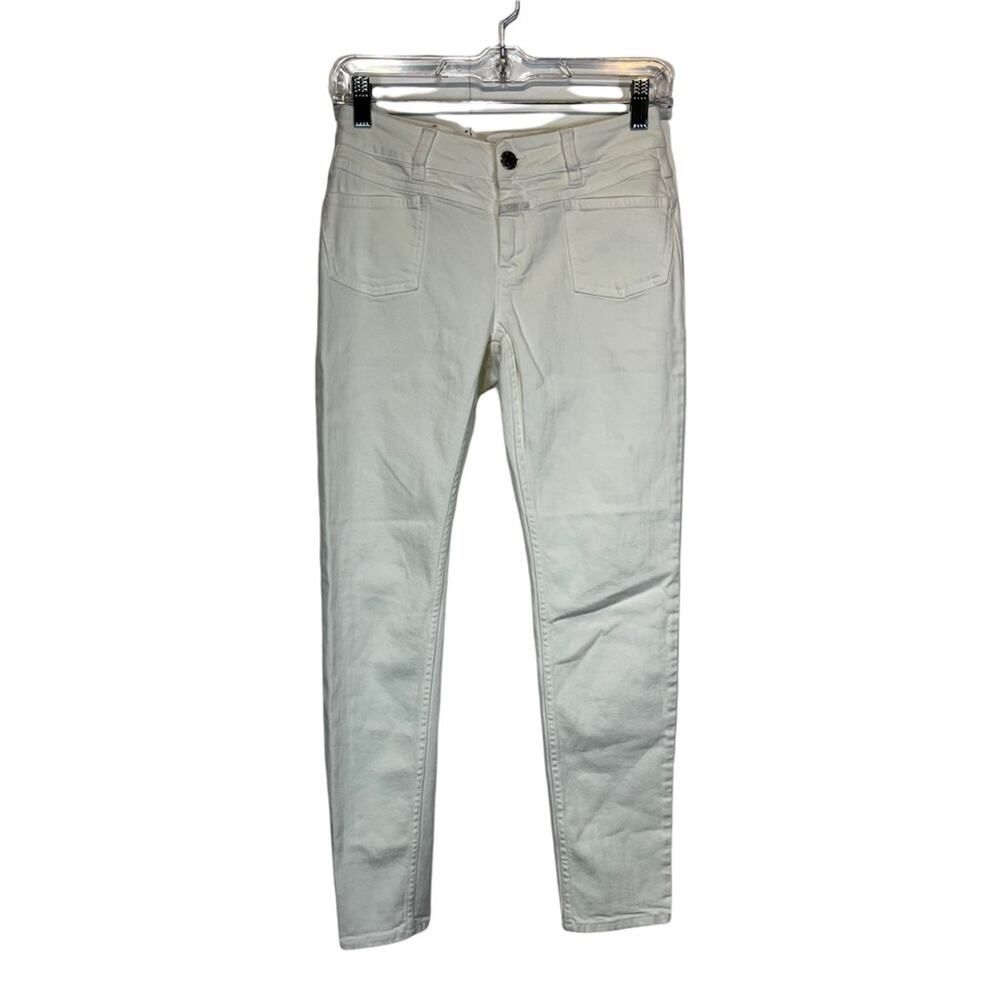Closed Denim White Pedal Pusher Skinny Leg Jeans Size Woman's 25 - Picture 2 of 8